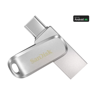 SanDisk Ultra Dual Drive Luxe Clé USB Type-C™ - 32 Go (Argent) - Vitesses de lecture séquentielle Jusqu'à 150 Mo/s
