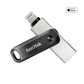 SanDisk Lecteur iXpand Flash Drive Go - 128 Go - Clé USB Pour iPhone/iPad, PC et Mac, Connecteurs Lightning