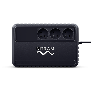 Nitram Onduleur Monophasé 600VA/ 360W - Sortie française - Régulation automatique de la tension (AVR)