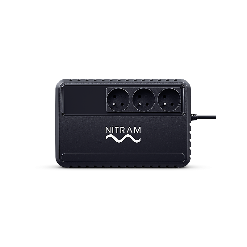 Nitram Onduleur Monophasé 600VA/ 360W - Sortie française - Régulation automatique de la tension (AVR)