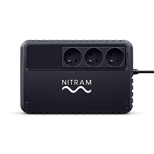 Nitram Onduleur Monophasé 600VA/ 360W - Sortie française - Régulation automatique de la tension (AVR)
