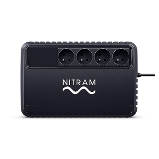 Nitram Onduleur Monophasé 1000VA/ 600W - Sortie française - Régulation automatique de la tension (AVR)