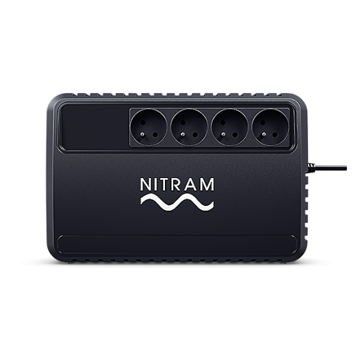 Nitram Onduleur Monophasé 1000VA/ 600W - Sortie française - Régulation automatique de la tension (AVR)