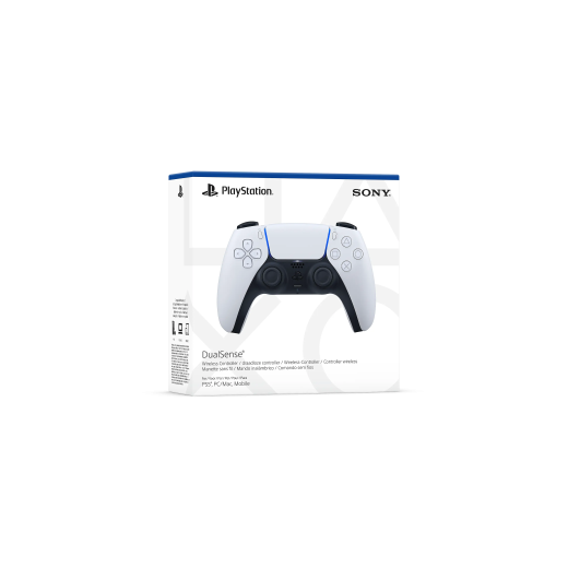 Sony Manette sans fil DualSense® - Blanche - Pour PlayStation 5, PC, MAC et Mobile - Microphone intégré et sortie casque