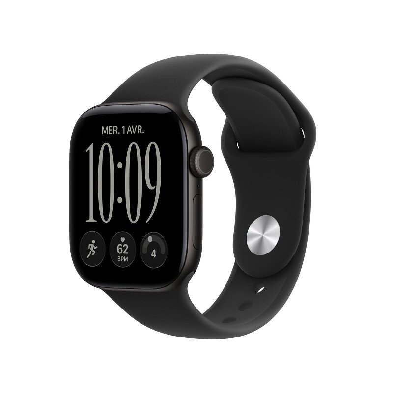 Apple Watch Series 12 GPS + Cellulaire - 42 mm - Aluminium Noir - Bracelet Sport Noir S/M - WatchOS 27