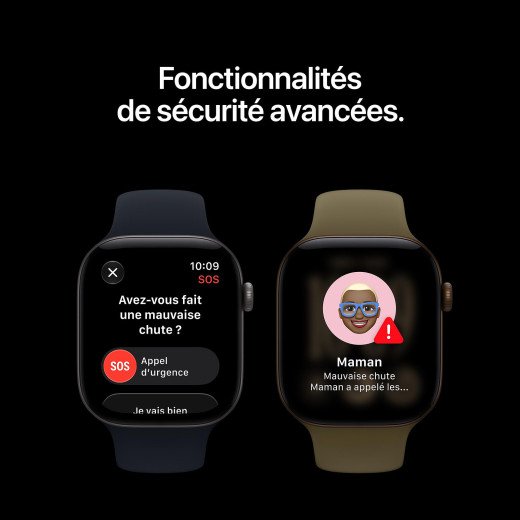 Apple Watch Series 12 GPS + Cellulaire - 42 mm - Céramique Blanc Nacré - Bracelet Sable S/M - WatchOS 27