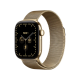 Apple Watch Series 12 GPS + Cellulaire - 42 mm - Boîtier Titane Or Brillant - Bracelet Milanais Brillant S/M - WatchOS 27
