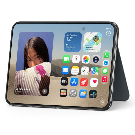 Apple Folio avec support pour iPhone Duo - Signé Apple Authentique - Fine, légère - Bleu marine