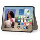 Apple Folio avec support pour iPhone Duo - Signé Apple Authentique - Fine, légère - Taupe