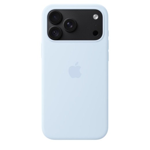 Apple Coque en silicone avec MagSafe pour iPhone 18 Pro Max - Signé Apple Authentique - Bleu Lumineux