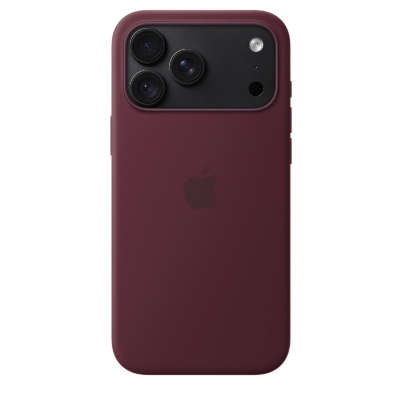 Apple Coque en silicone avec MagSafe pour iPhone 18 Pro Max - Signé Apple Authentique - Rouge Bordeaux