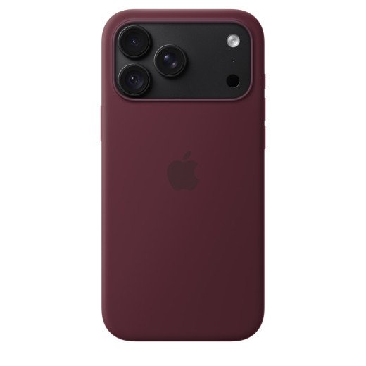 Apple Coque en silicone avec MagSafe pour iPhone 18 Pro Max - Signé Apple Authentique - Rouge Bordeaux