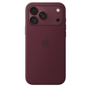 Apple Coque en silicone avec MagSafe pour iPhone 18 Pro Max - Signé Apple Authentique - Rouge Bordeaux