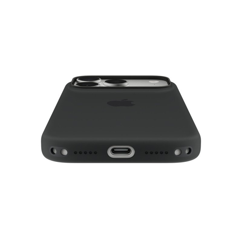 Apple Coque en silicone avec MagSafe pour iPhone 18 Pro - Signé Apple - Protège contre les rayures et les chutes - Noir