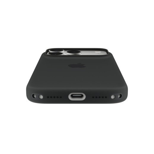 Apple Coque en silicone avec MagSafe pour iPhone 18 Pro - Signé Apple - Protège contre les rayures et les chutes - Noir