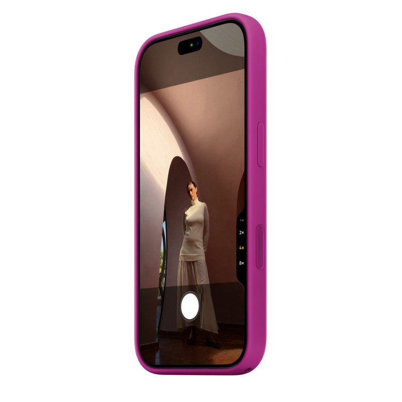 Apple Coque en silicone avec MagSafe pour iPhone 18 Pro - Signé Apple - Protège contre les rayures et les chutes - Magenta