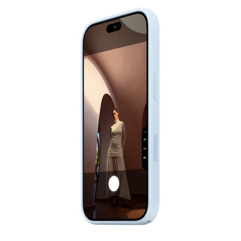 Apple Coque en silicone avec MagSafe pour iPhone 18 Pro - Signé Apple - Protège contre les rayures et les chutes - Bleu Lumineux