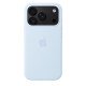 Apple Coque en silicone avec MagSafe pour iPhone 18 Pro - Signé Apple - Protège contre les rayures et les chutes - Bleu Lumineux