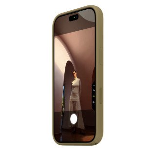Apple Coque en silicone avec MagSafe pour iPhone 18 Pro - Signé Apple - Protège contre les rayures et les chutes - Vert Olive