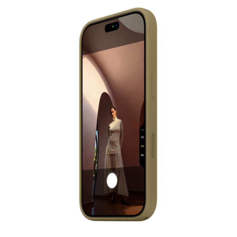 Apple Coque en silicone avec MagSafe pour iPhone 18 Pro - Signé Apple - Protège contre les rayures et les chutes - Vert Olive