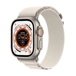 Apple Watch Ultra GPS + Cellulaire - Boîtier Titane 49mm - Boucle Trail - Stellaire