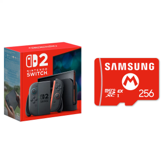 Nintendo Switch 2 + Carte microSD Express Samsung 256 Go - Console avec manette Joy-Con 2 droite et gauche grise