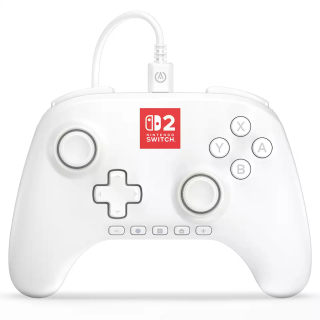Nintendo Manette filaire Advantage avec Lumectra pour Nintendo Switch 2 (blanche)