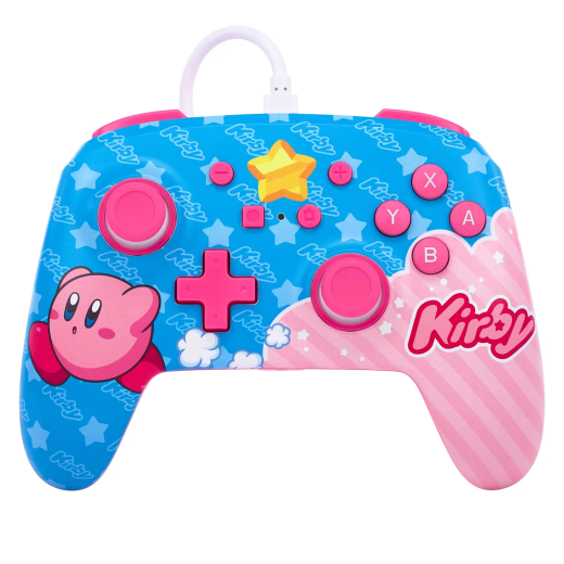 Nintendo Manette filaire Nintendo Switch - Kirby - Commandes avancées, Fonctionnalités audio, Confort et maniabilité