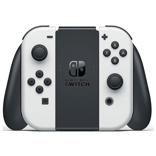 Nintendo Switch Pack Modèle OLED (blanc) Super Mario Bros. Wonder - Console avec manette Joy-Con droite et gauche grise