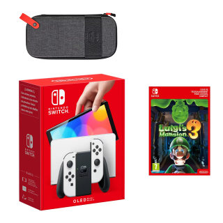 Nintendo Switch Pack Modèle OLED (blanc) Luigi's Mansion 3 - Console avec manette Joy-Con droite et gauche