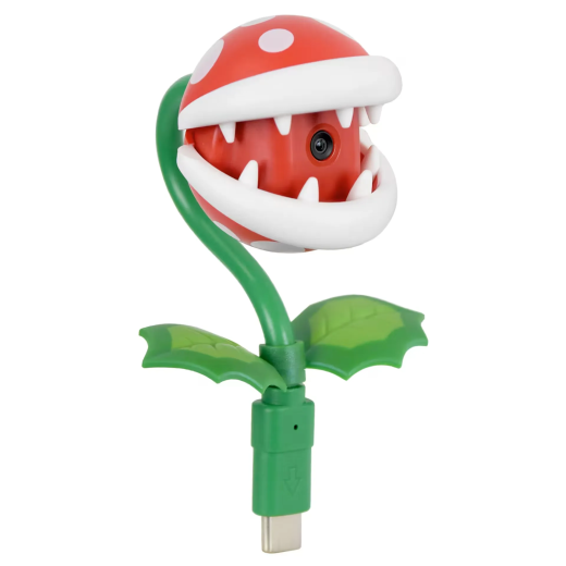 Nintendo Caméra Plante Piranha pour Nintendo Switch 2 - Webcam 480p avec cache de confidentialité