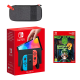 Nintendo Switch Pack Modèle OLED Luigi's Mansion 3 - Mario Party Superstars - Console avec manette Joy-Con bleu et gauche rouge