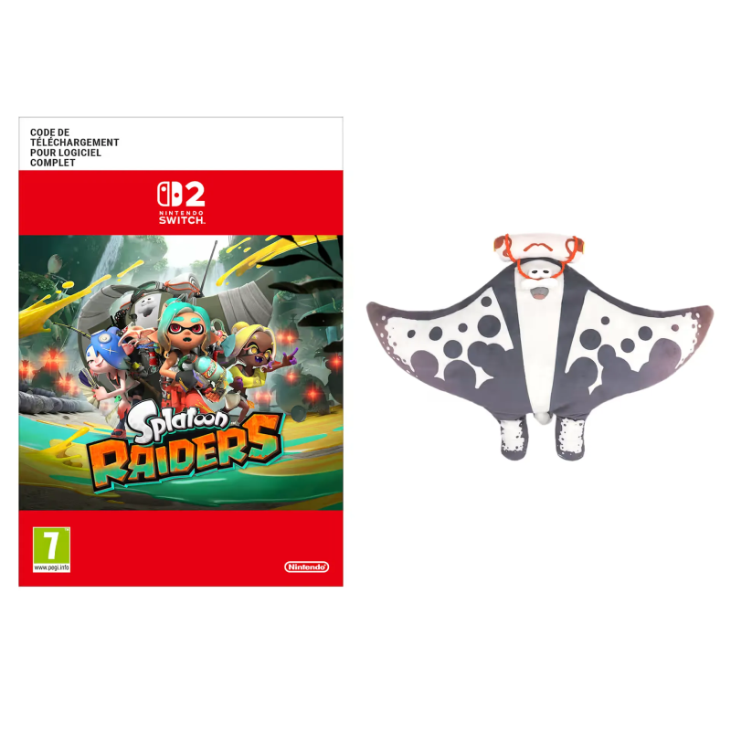 Nintendo CD jeu Splatoon Raiders + Peluche « Raimi » Splatoon pour Nintendo Switch 2