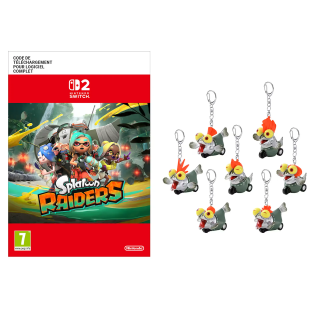 Nintendo CD jeu Splatoon Raiders + Porte-clés « Salmioches à roues » (blind box) - Splatoon 3