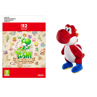 Nintendo CD jeu Yoshi and the Mysterious Book pour Nintendo Switch 2 + Peluche Yoshi rouge