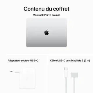 Apple MacBook Pro 16" - Puce M4 Pro - 512 Go SSD - 24 Go RAM - CPU 14 - GPU 20 - Argent