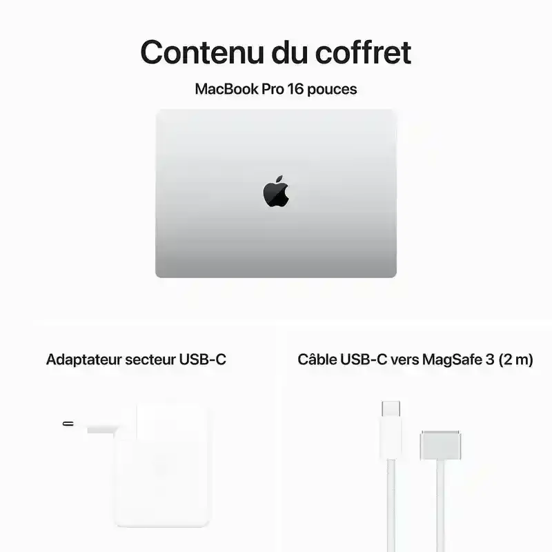 Apple MacBook Pro 16" - Puce M4 Pro - 512 Go SSD - 24 Go RAM - CPU 14 - GPU 20 - Argent