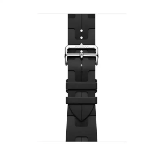 Apple Watch Bracelet sportif Hermès - 46 mm - Forme de H - Couleur Simple Tour Kilim Noir