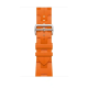 Apple Watch Bracelet Sportif Hermès - 46 mm - Forme H - Simple Tour Kilim Orange