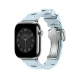 Apple Watch Bracelet Hermès -  Signé Apple - 42 mm - Couleur Simple Tour Kilim Bleu Acier