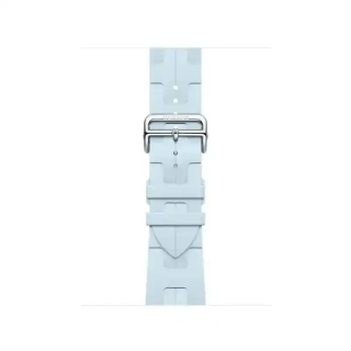 Apple Watch Bracelet Hermès -  Signé Apple - 42 mm - Couleur Simple Tour Kilim Bleu Acier