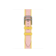 Apple Watch Bracelet Hermès - 42 mm - Simple Tour Twill Jump Attelage Rose Sakur