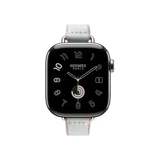 Apple Watch Bracelet Hermès - 42 mm - Couleur Simple Tour Twill Jump Attelage Gris