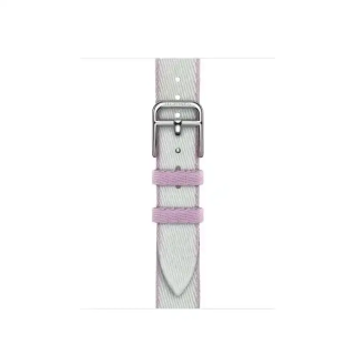 Apple Watch Bracelet Hermès - 42 mm - Couleur Simple Tour Twill Jump Attelage Gris