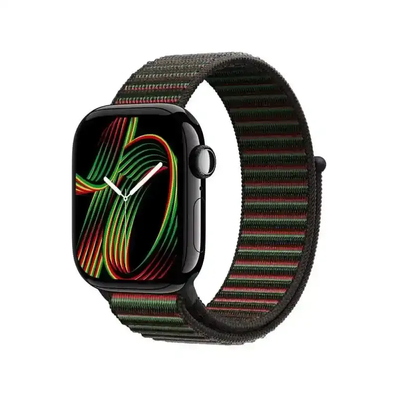 Apple Watch Bracelet  - Signé Apple - 40mm - Boucle Sport - Couleur Black Unity Rhythm 42 mm
