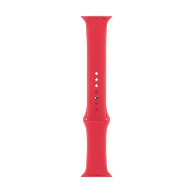 Apple Watch Bracelet - Signé Apple - 44mm  Original - Sport S/M souple - Couleur Rouge vibrante
