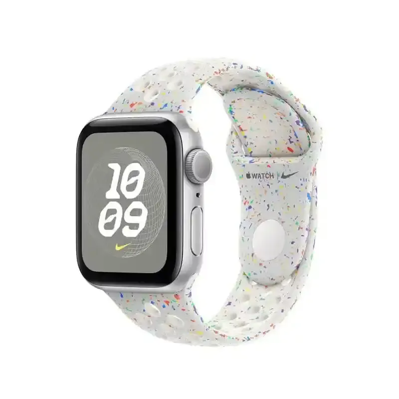 Apple Watch Bracelet - Signé Apple - Boucle Sport Nike 40 mm - S/M - Couleur Platine Pure - colorés