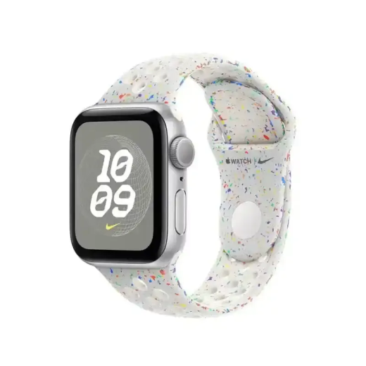 Apple Watch Bracelet - Signé Apple - Boucle Sport Nike 40 mm - S/M - Couleur Platine Pure - colorés