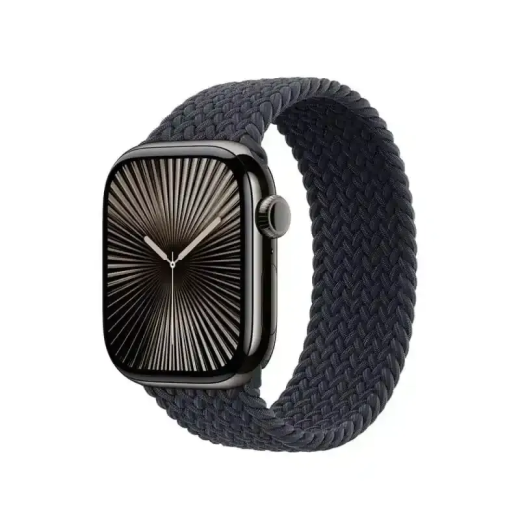 Apple Watch Bracelet - Signé Apple - Boucle unique tressée 42 mm - Taille 0 - ultra-fins - Couleur minuit