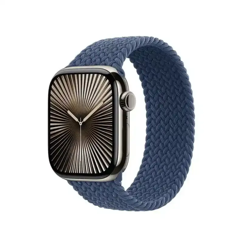 Apple Watch Bracelet - Signé Apple Original - Boucle unique tressée 42 mm - Taille 0 - Couleur denim
